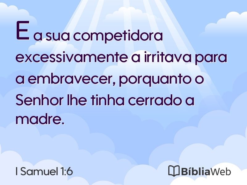 I Samuel 1:6 em imagem para compartilhar