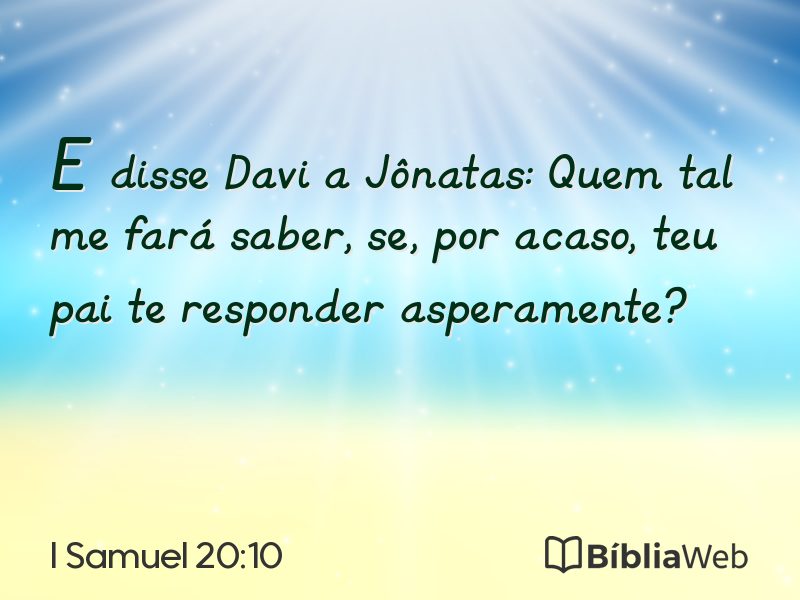 I Samuel 20:10 em imagem para compartilhar