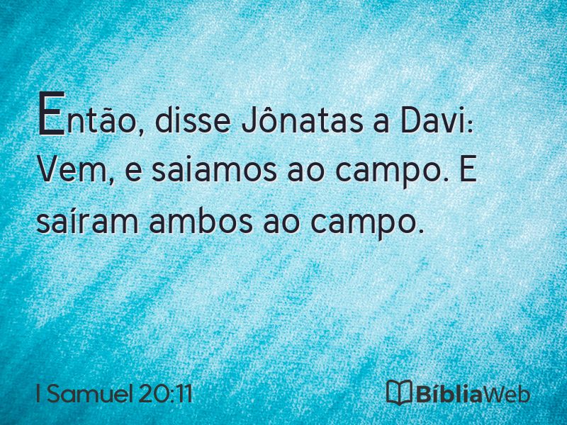 I Samuel 20:11 em imagem para compartilhar