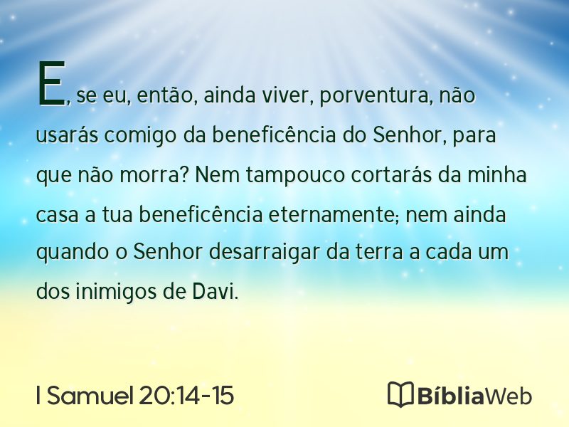 I Samuel 20:14-15 em imagem para compartilhar