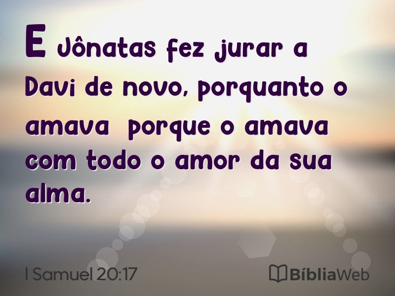 I Samuel 20:17 em imagem para compartilhar