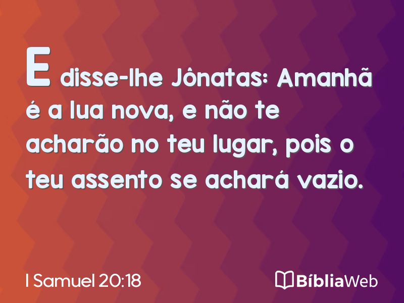 I Samuel 20:18 em imagem para compartilhar
