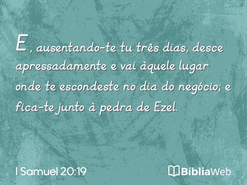 I Samuel 20:19 em imagem para compartilhar