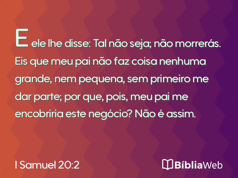 I Samuel 20:2 em imagem para compartilhar