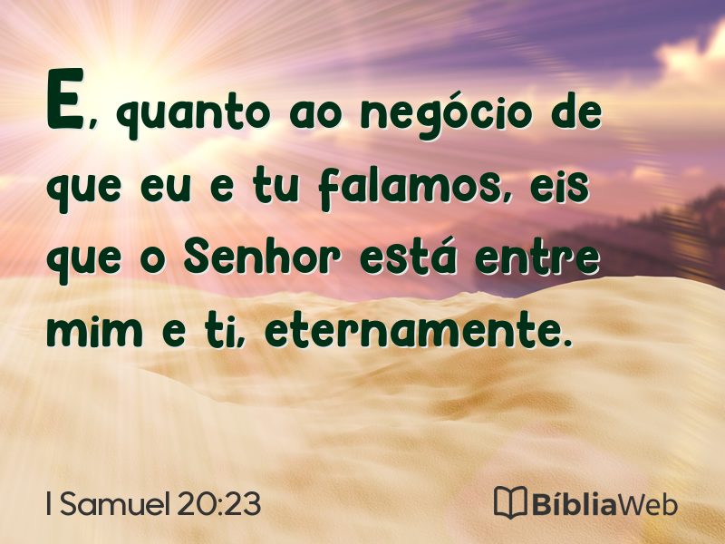 I Samuel 20:23 em imagem para compartilhar