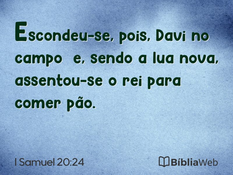 I Samuel 20:24 em imagem para compartilhar