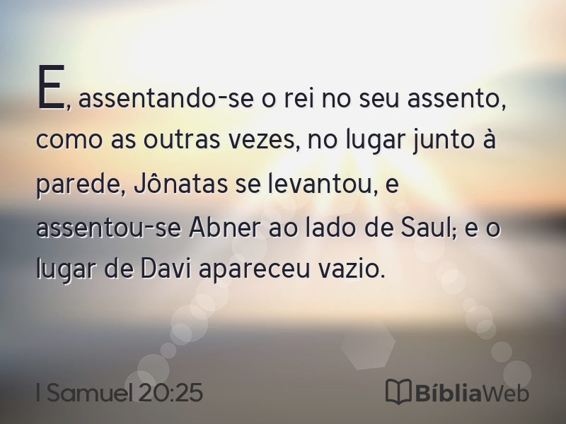 I Samuel 20:25 em imagem para compartilhar