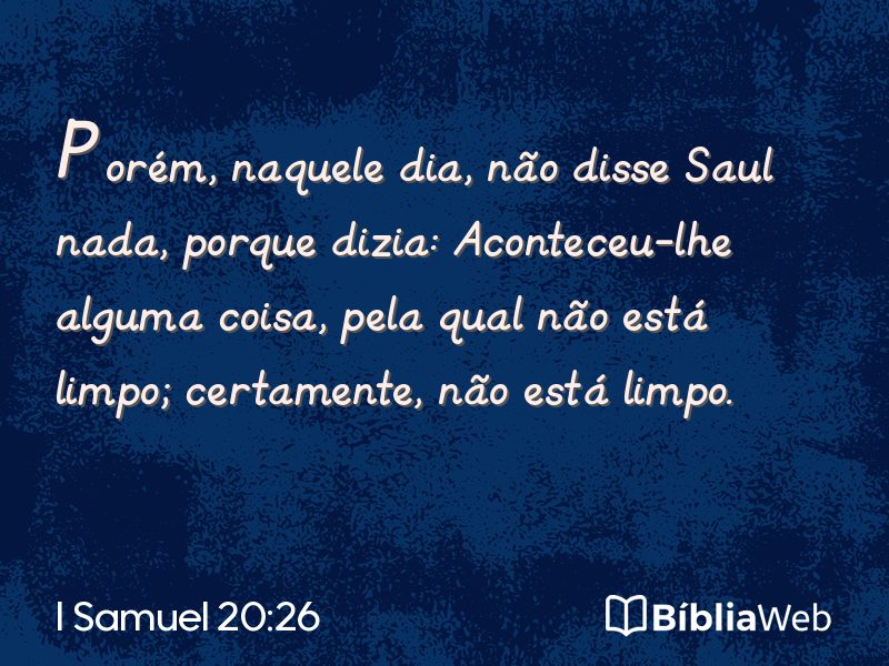 I Samuel 20:26 em imagem para compartilhar