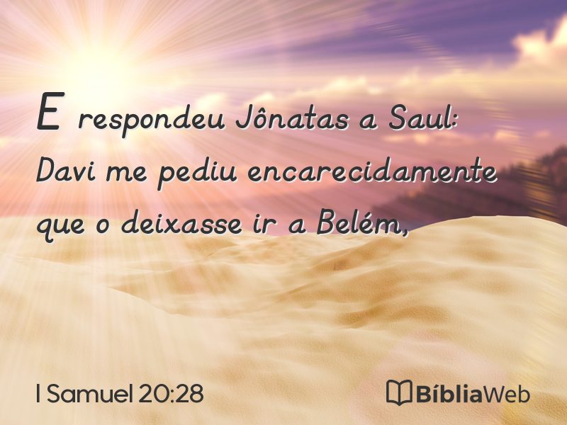 I Samuel 20:28 em imagem para compartilhar