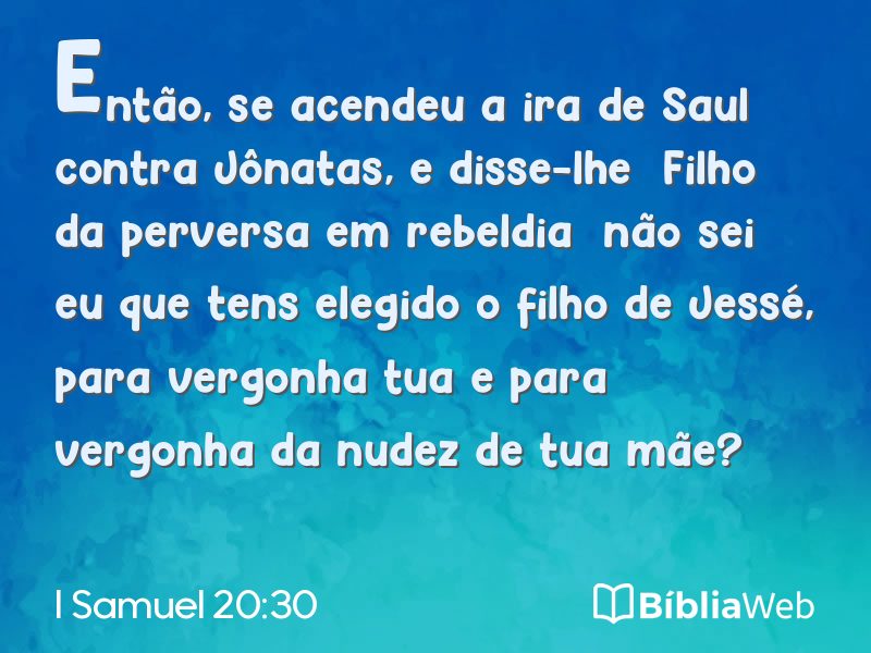 I Samuel 20:30 em imagem para compartilhar