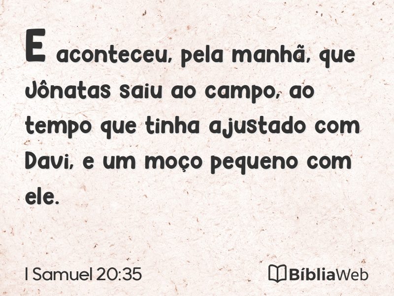 I Samuel 20:35 em imagem para compartilhar