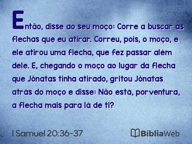 I Samuel 20:36-37 em imagem para compartilhar