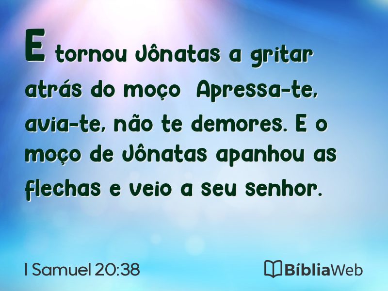 I Samuel 20:38 em imagem para compartilhar