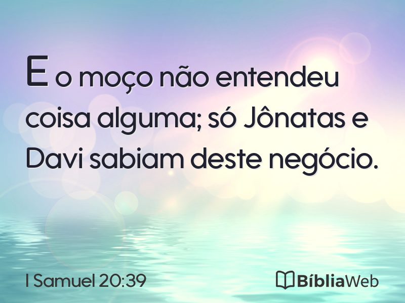 I Samuel 20:39 em imagem para compartilhar