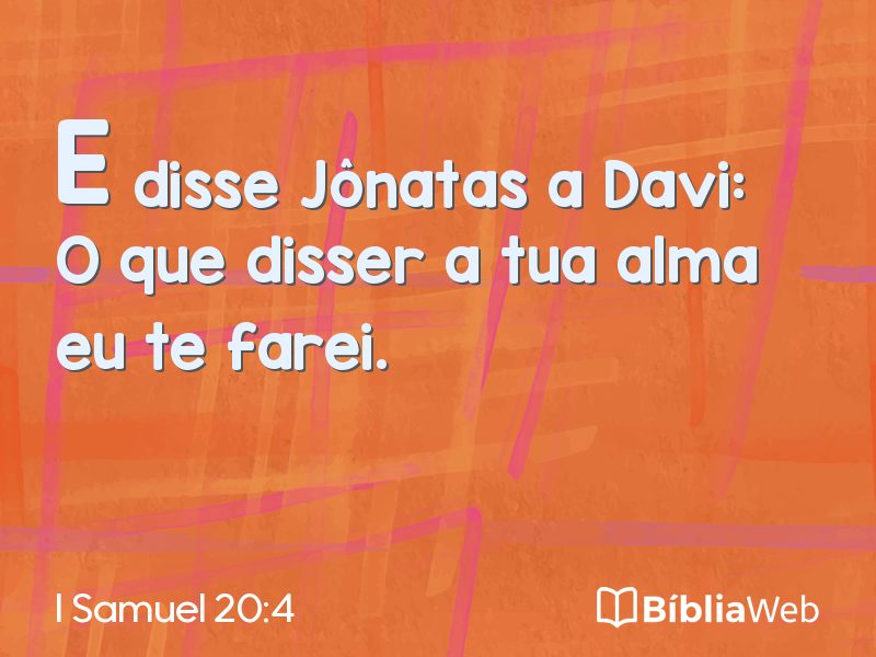 I Samuel 20:4 em imagem para compartilhar