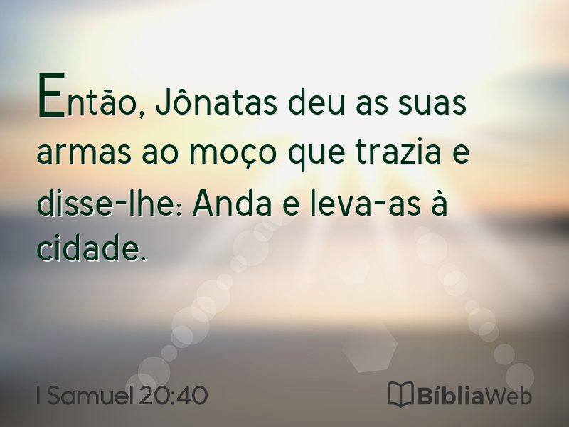 I Samuel 20:40 em imagem para compartilhar