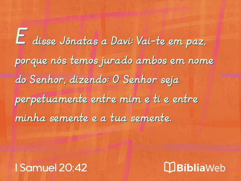 I Samuel 20:42 em imagem para compartilhar