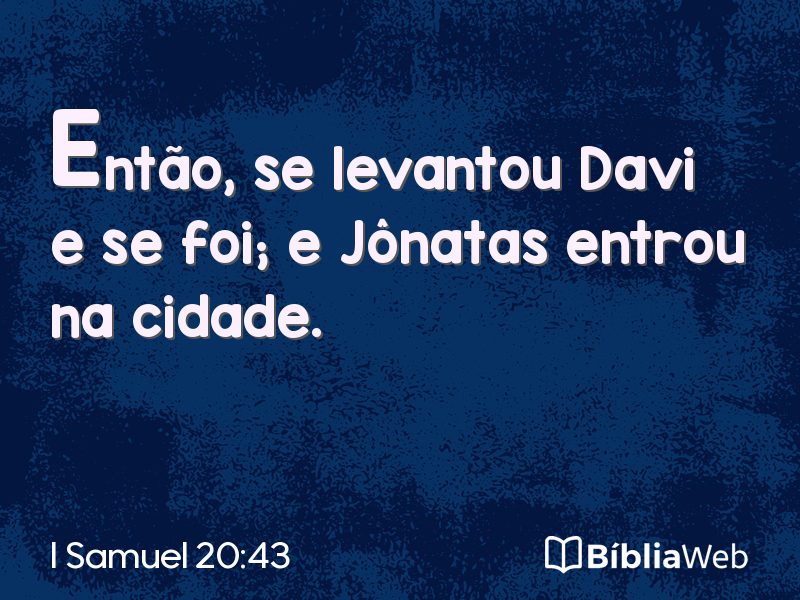 I Samuel 20:43 em imagem para compartilhar