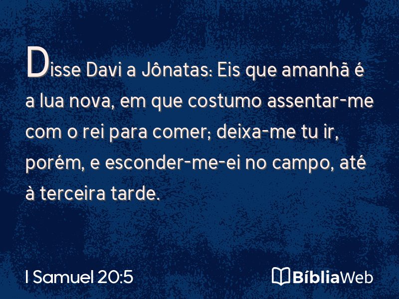 I Samuel 20:5 em imagem para compartilhar