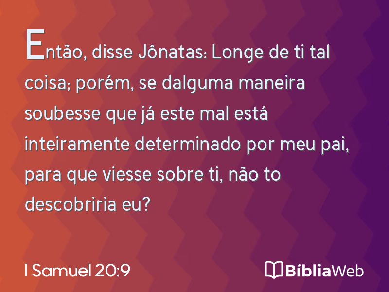 I Samuel 20:9 em imagem para compartilhar