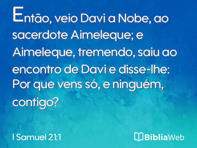 I Samuel 21:1 em imagem para compartilhar