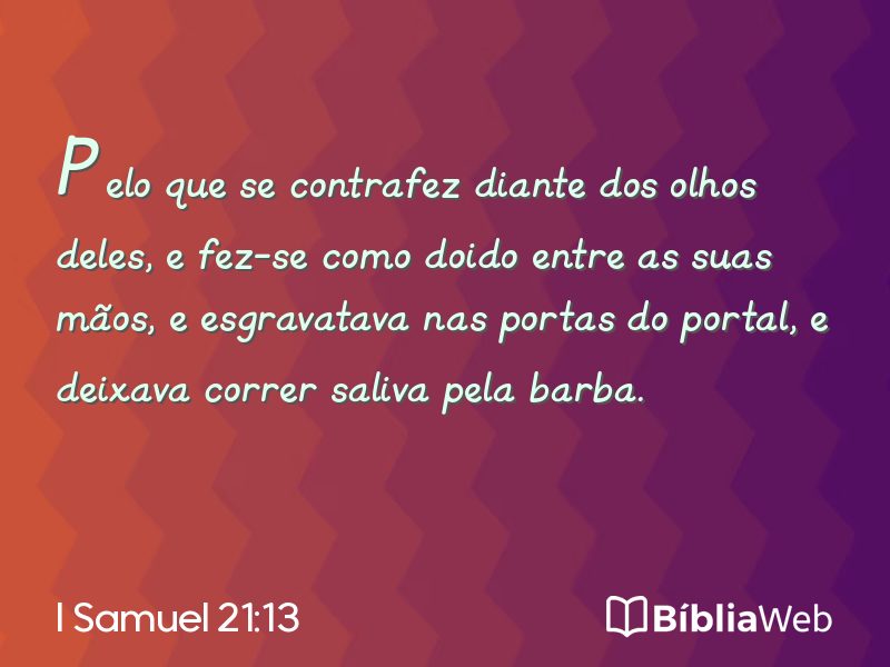 I Samuel 21:13 em imagem para compartilhar