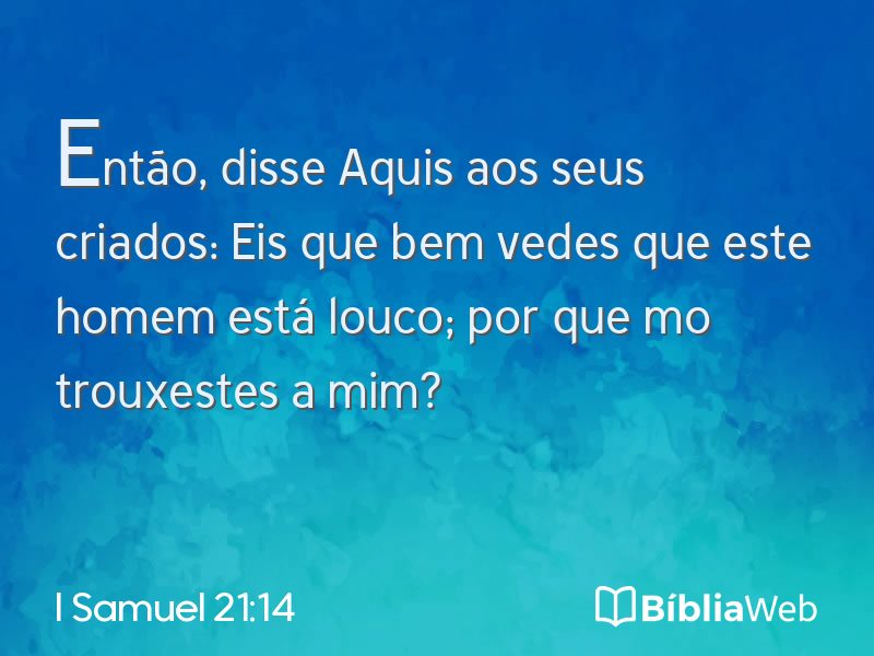 I Samuel 21:14 em imagem para compartilhar