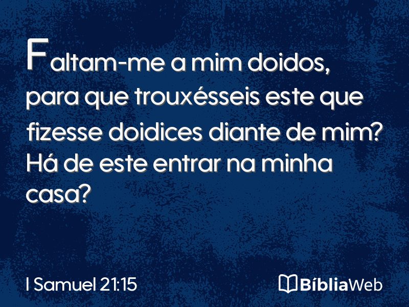 I Samuel 21:15 em imagem para compartilhar