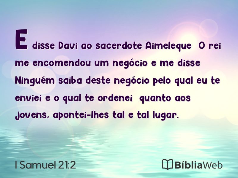 I Samuel 21:2 em imagem para compartilhar