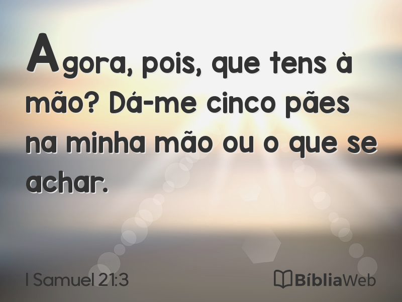 I Samuel 21:3 em imagem para compartilhar