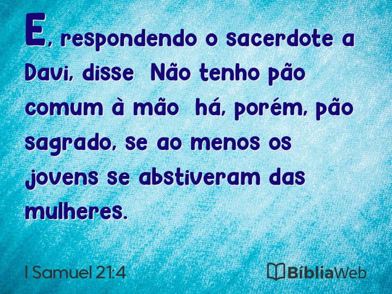 I Samuel 21:4 em imagem para compartilhar