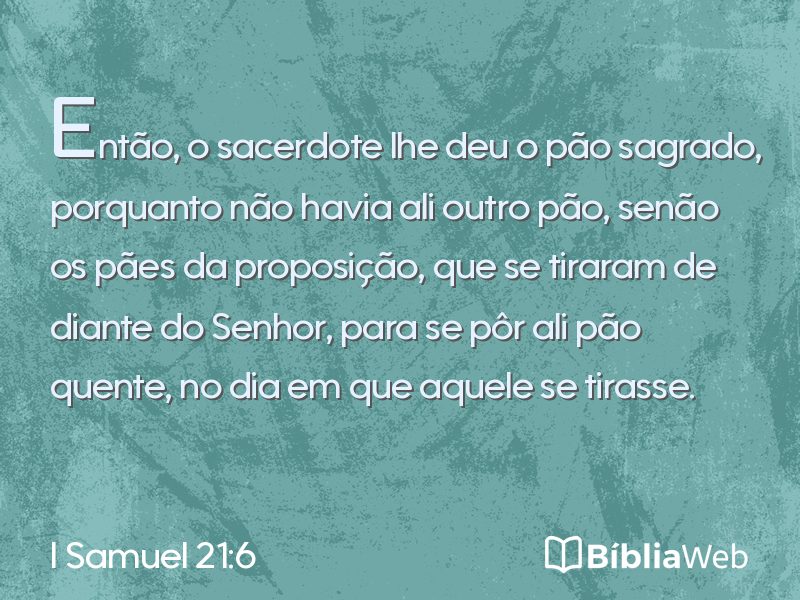 I Samuel 21:6 em imagem para compartilhar