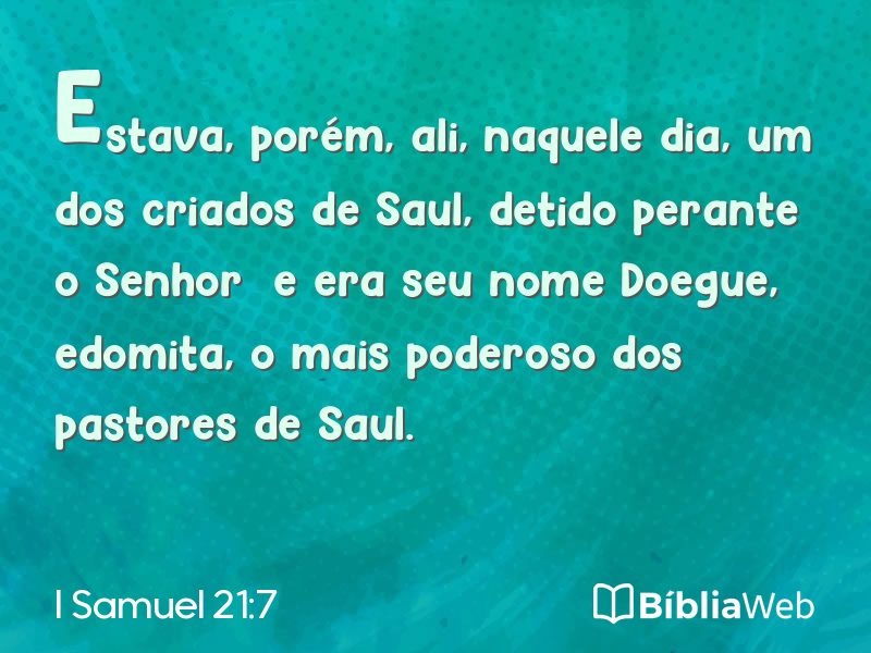 I Samuel 21:7 em imagem para compartilhar