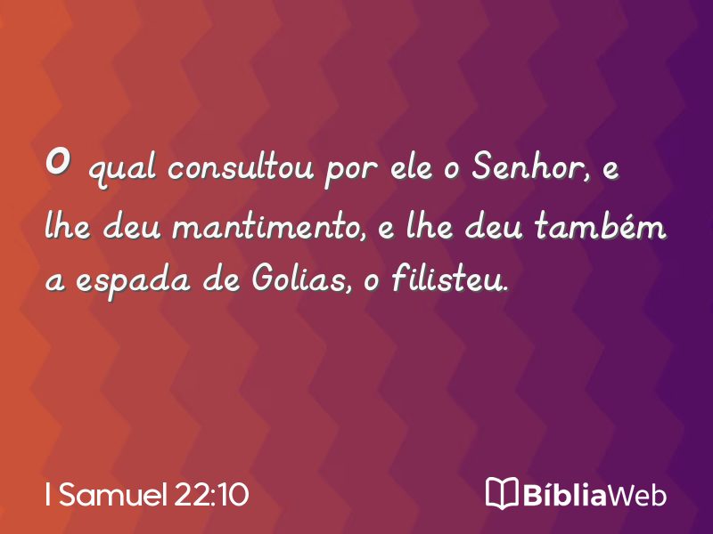 I Samuel 22:10 em imagem para compartilhar