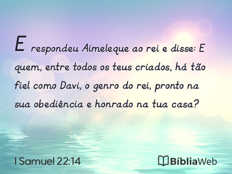 I Samuel 22:14 em imagem para compartilhar