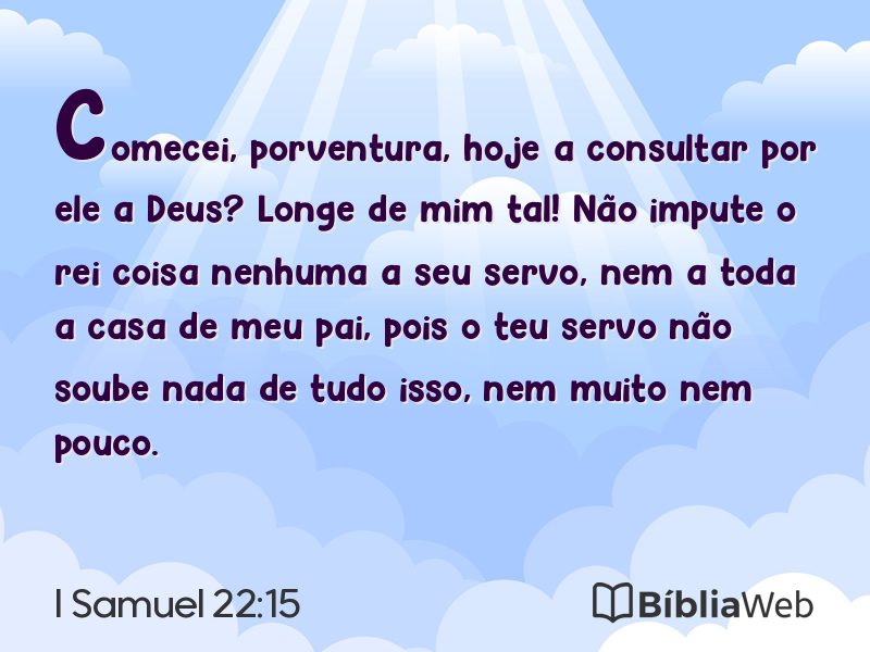 I Samuel 22:15 em imagem para compartilhar