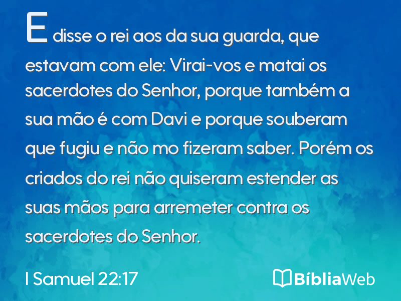 I Samuel 22:17 em imagem para compartilhar