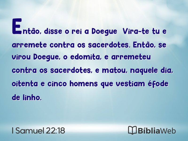 I Samuel 22:18 em imagem para compartilhar