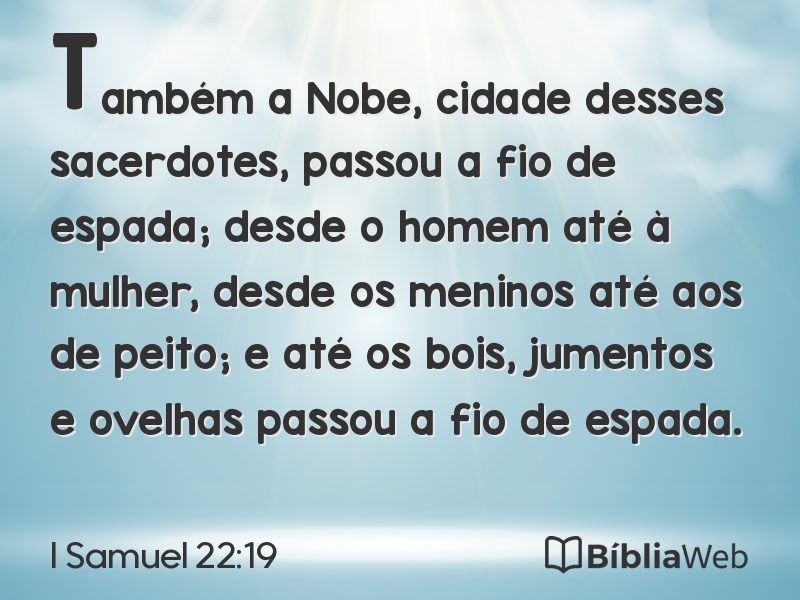 I Samuel 22:19 em imagem para compartilhar