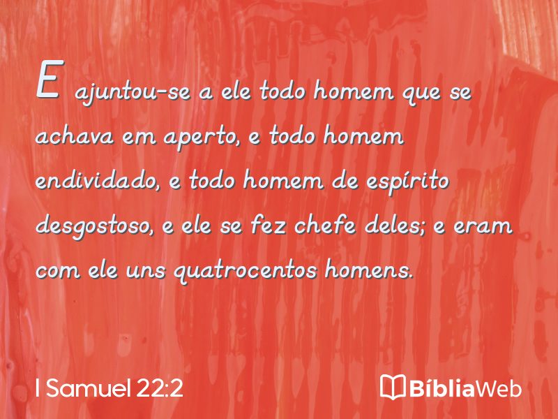 I Samuel 22:2 em imagem para compartilhar