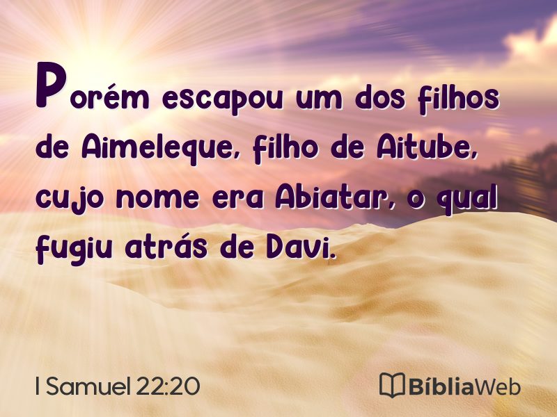 I Samuel 22:20 em imagem para compartilhar