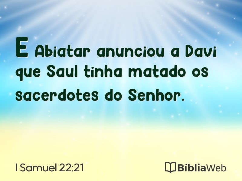 I Samuel 22:21 em imagem para compartilhar