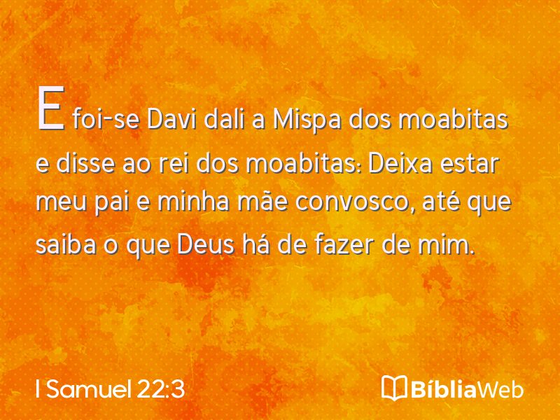 I Samuel 22:3 em imagem para compartilhar