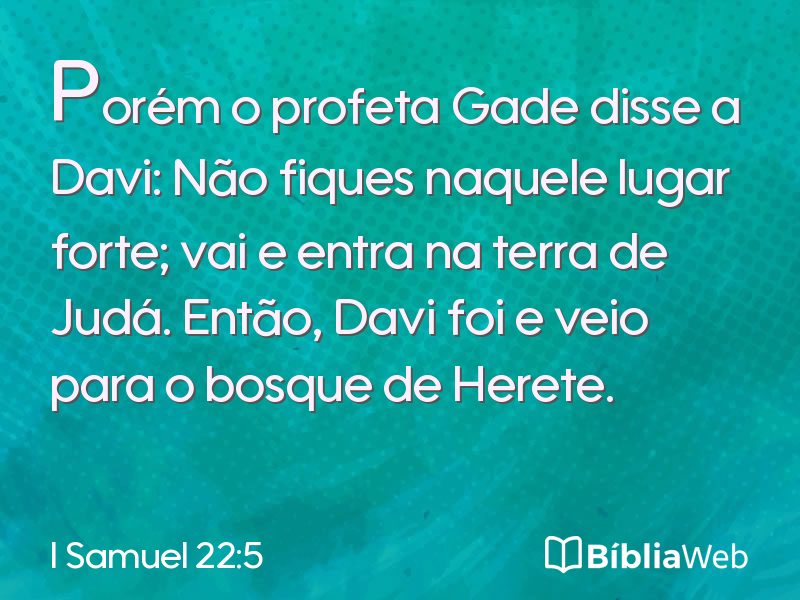 I Samuel 22:5 em imagem para compartilhar