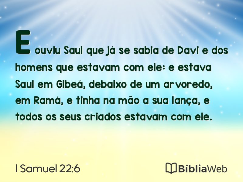 I Samuel 22:6 em imagem para compartilhar