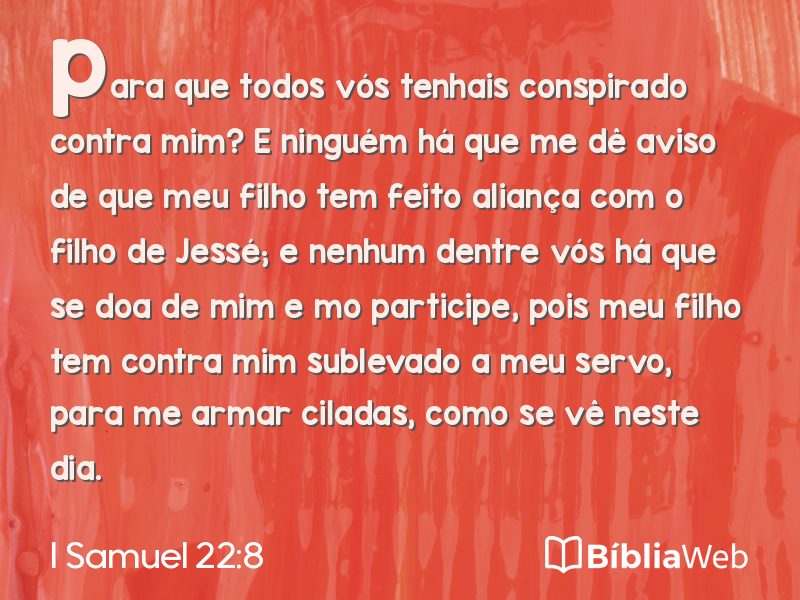 I Samuel 22:8 em imagem para compartilhar