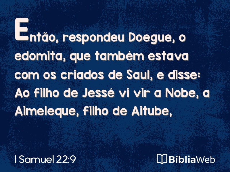 I Samuel 22:9 em imagem para compartilhar