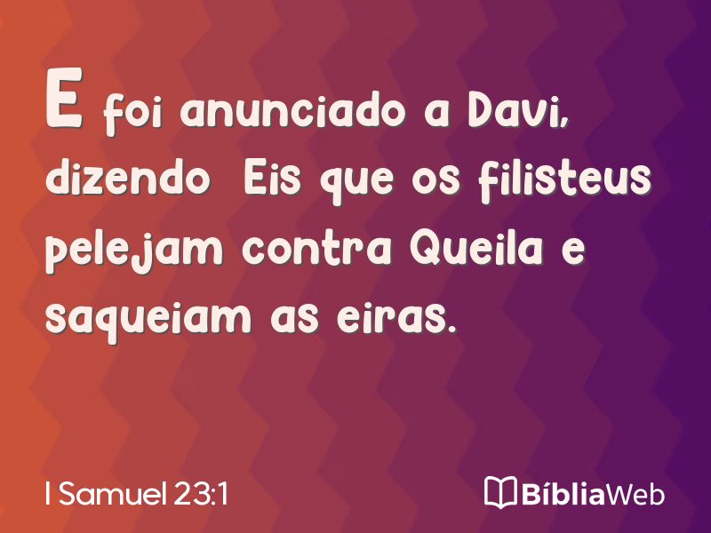 I Samuel 23:1 em imagem para compartilhar