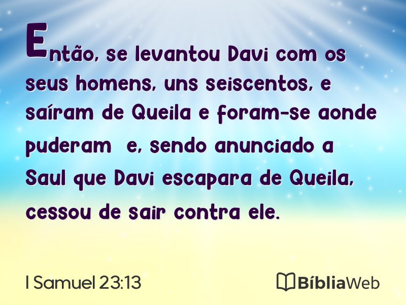 I Samuel 23:13 em imagem para compartilhar