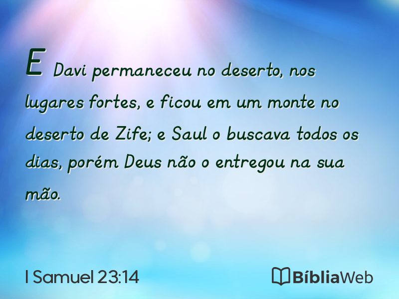 I Samuel 23:14 em imagem para compartilhar